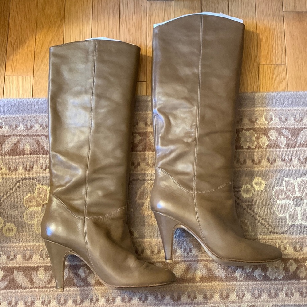 Aldo Leather Knee High Boots Pull on Boots size 39 (8)